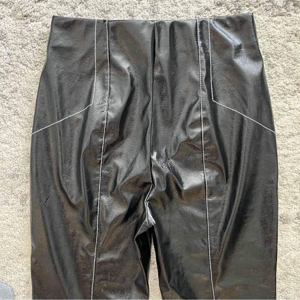 Sunday Best Vegan Leather Slim Fit Moto Tessy Pants-Black-Small - Picture 10 of 16